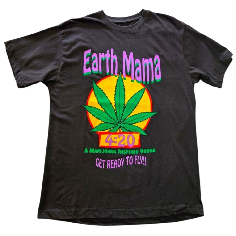 NEW Earth Mama Vodka Promotional Tshirt Marijuana 420 XL